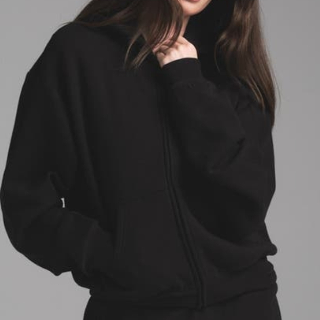 Skims Black Zip-Up Hoodie